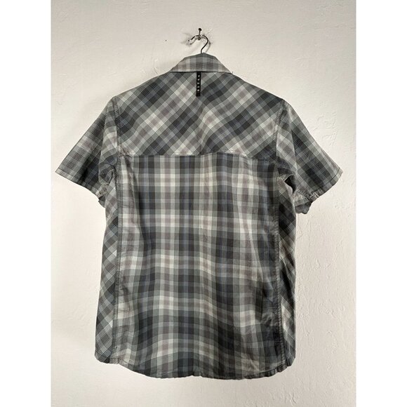 Sitka Gear Mens Plaid Short-Sleeve Button-Up Shirt Small Cotton Blend Pockets - Picture 2 of 7